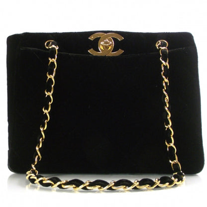 Chanel Velvet Quilted Shoulder Bag 1 of 12