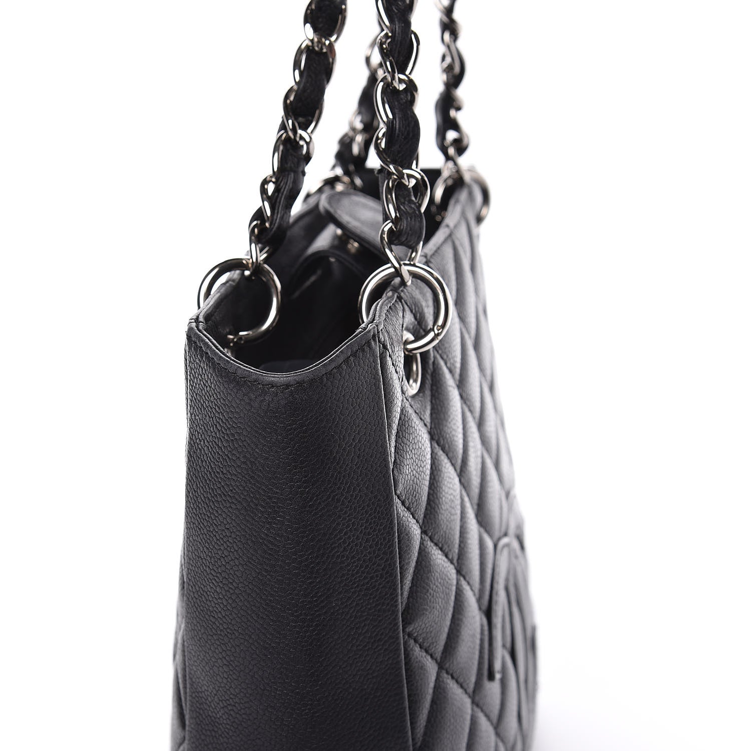 Chanel Caviar Quilted Petit Shopping Tote PST Black 18 of 22