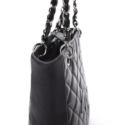 Chanel Caviar Quilted Petit Shopping Tote PST Black 18 of 22