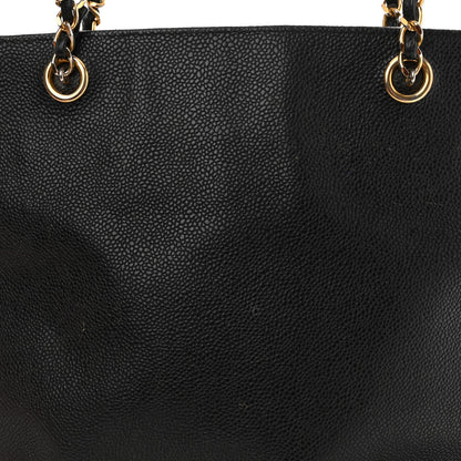 Chanel Caviar Logo Shoulder Bag Black 12 of 14