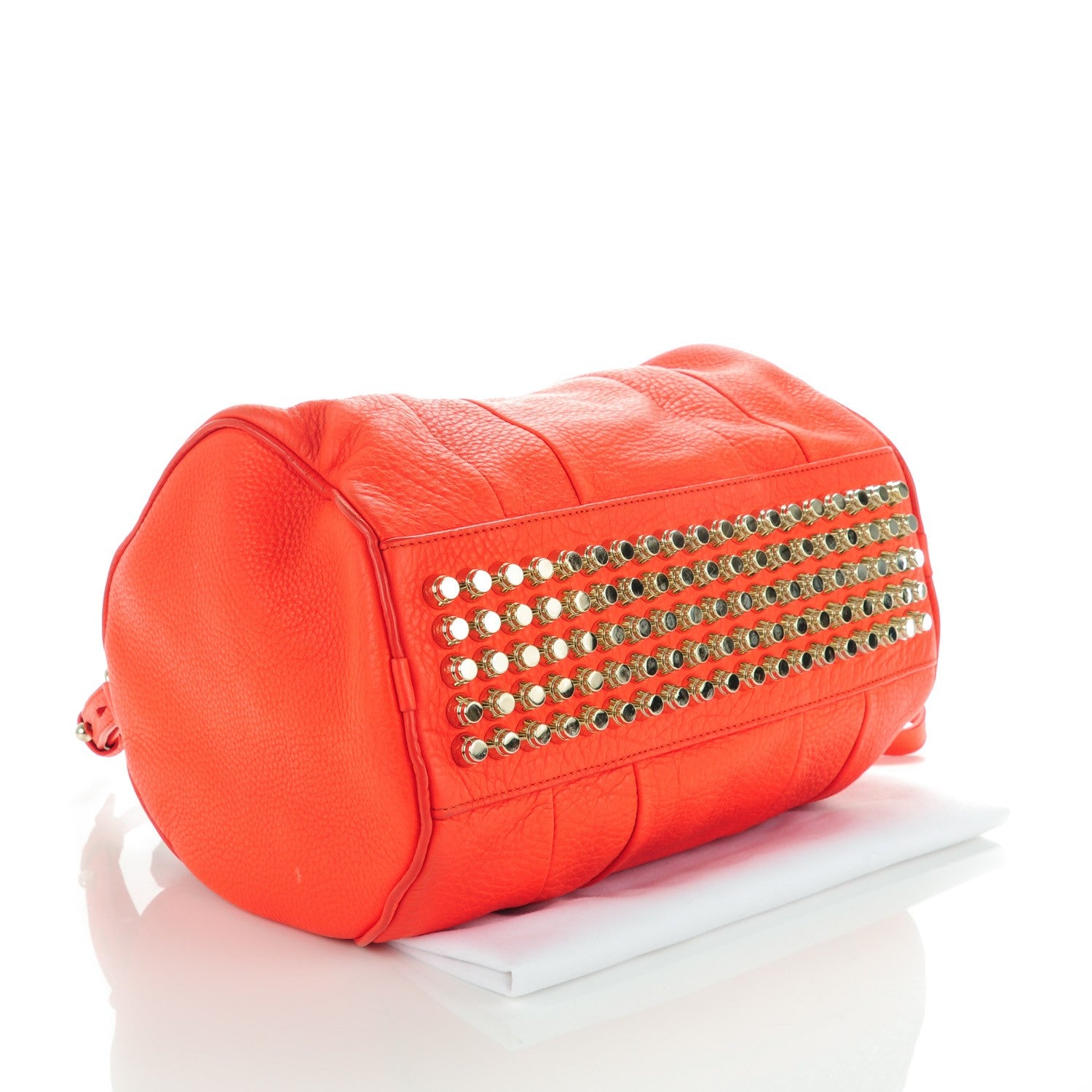 Alexander Wang Pebbled Calfskin Rocco Tangerine Pale Gold Hardware 4 of 8