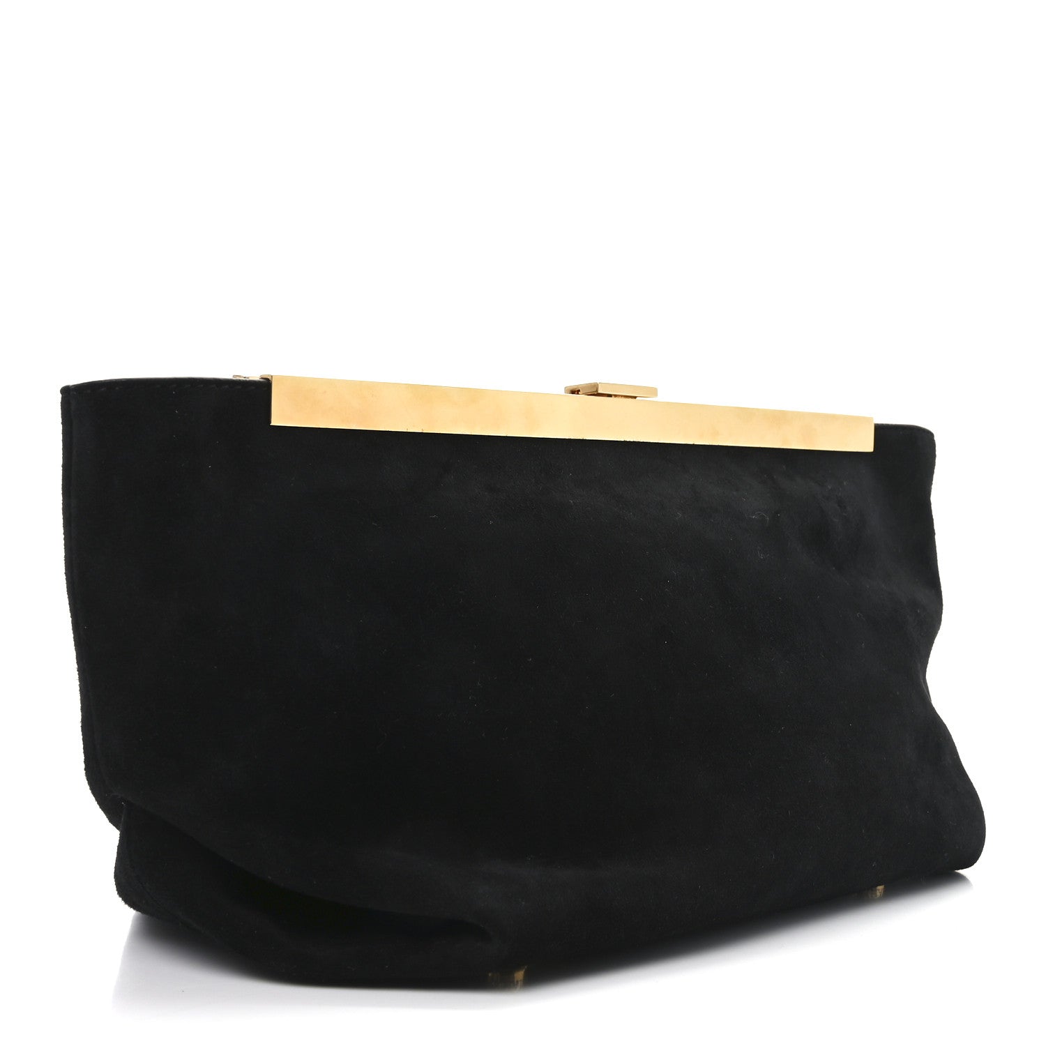 Khaite Suede Aimme Envelope Clutch Black 3 of 8