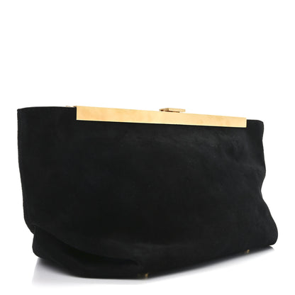 Khaite Suede Aimme Envelope Clutch Black 3 of 8