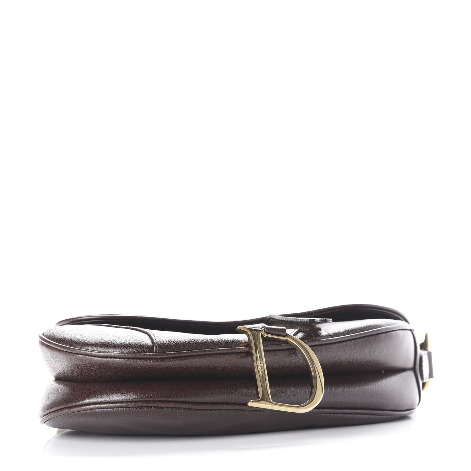Christian Dior Calfskin Saddle Bag Brown 3 of 9