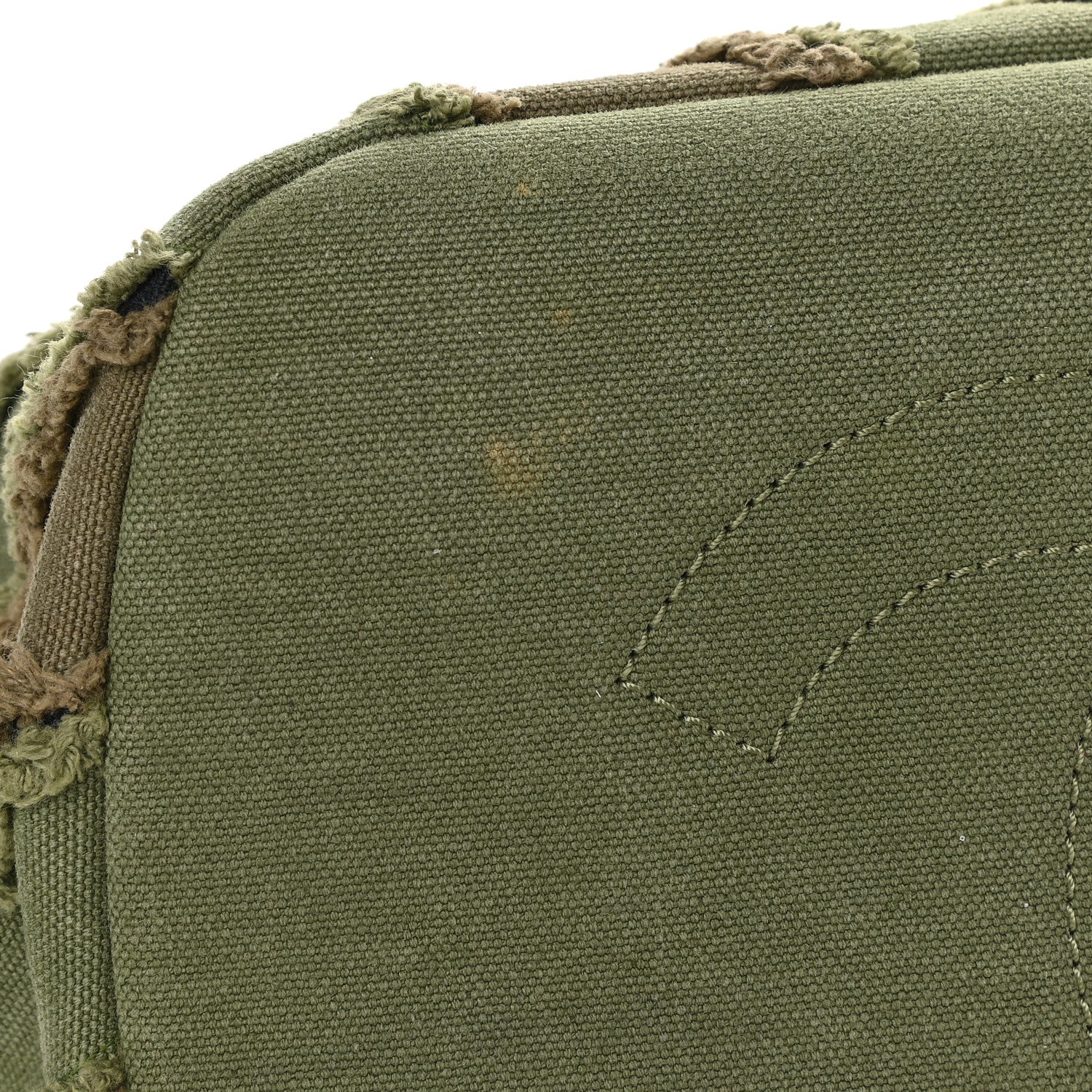 Chanel Canvas Chevron Cuba Patchwork Backpack Khaki 11 of 11