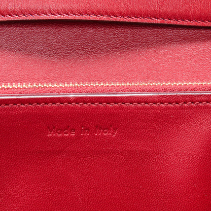 Celine Box Calfskin Medium Classic Box Flap Bag Red 6 of 10