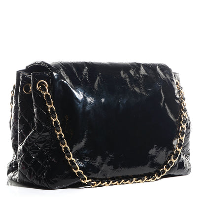 Chanel Vinyl Rock and Chain Medium Flap Black 3 of 7