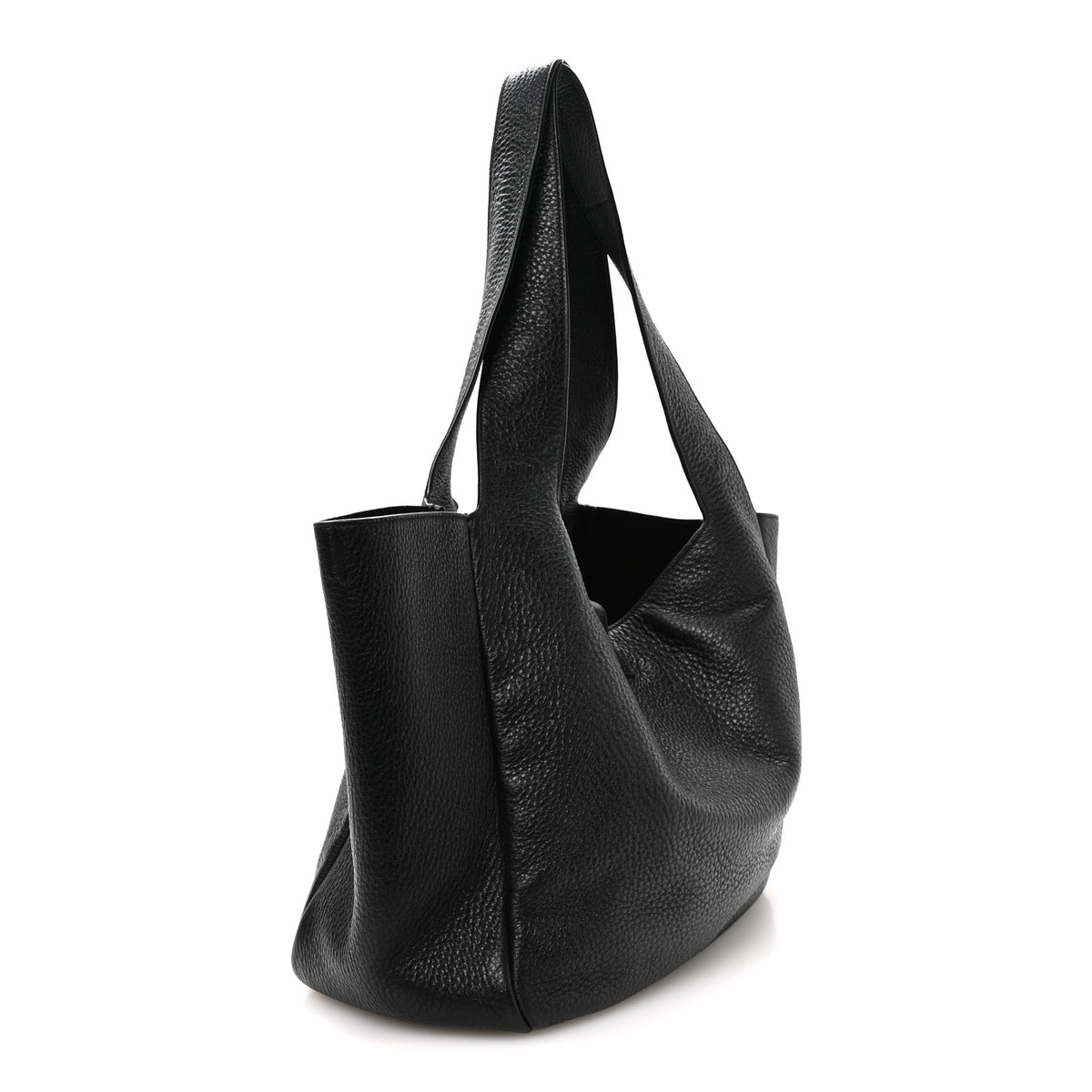 Grained Deerskin Bea Tote Black