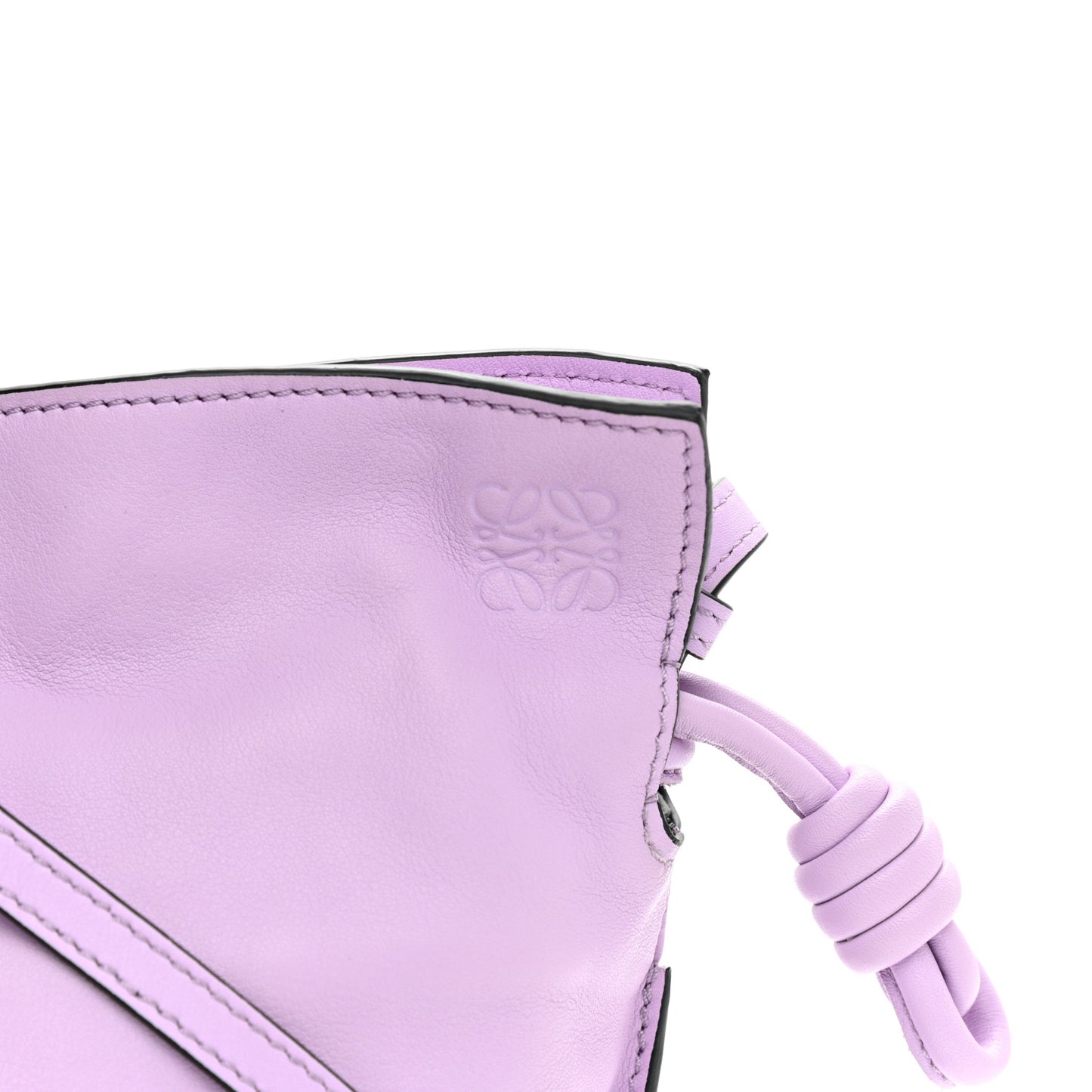 Calfskin Mini Flamenco Knot Clutch Orchid