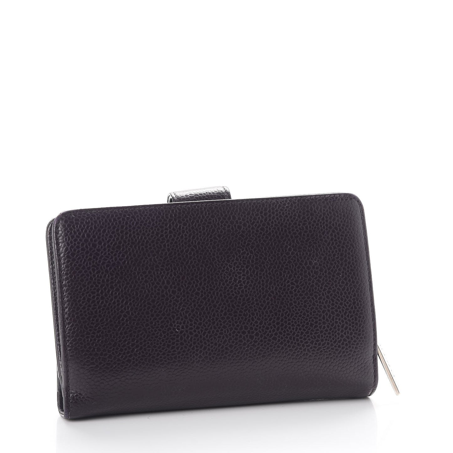 Caviar Timeless CC Zipped Pocket Wallet Dark Purple