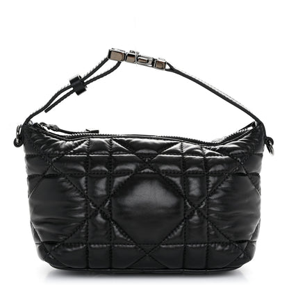 Christian Dior Calfskin Macrocannage Small Diortravel Nomad Pouch Black 1 of 10