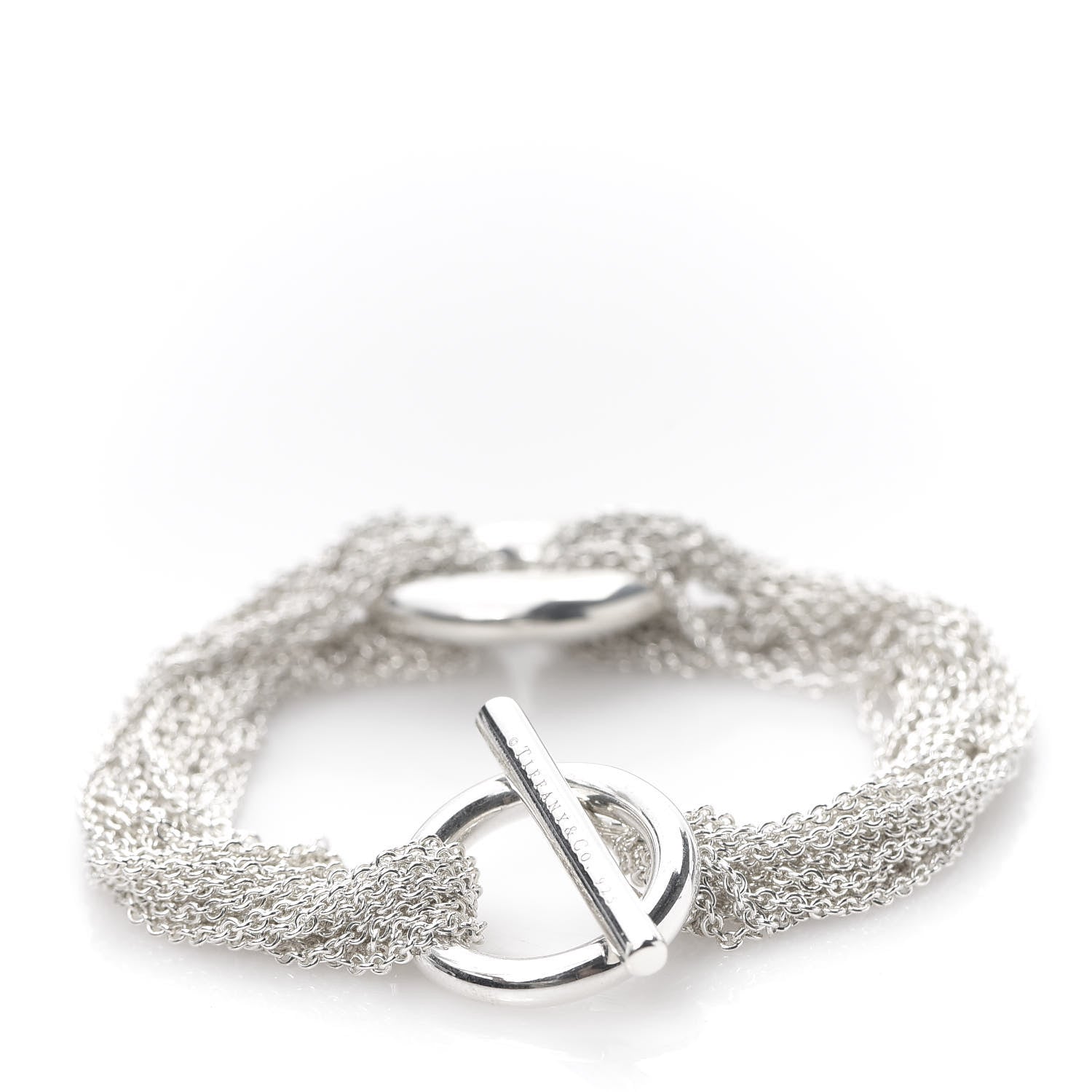 Tiffany Sterling Silver Multi-Chain Circle Toggle Bracelet 3 of 6