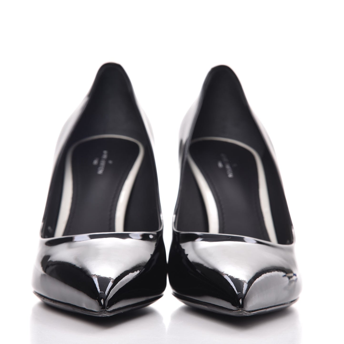 Glazed Calfskin Eyeline Pumps 40 Black