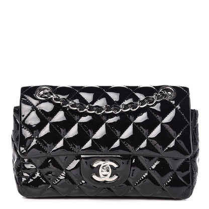 Chanel Patent Calfskin Quilted Mini Rectangular Flap Black 1 of 15