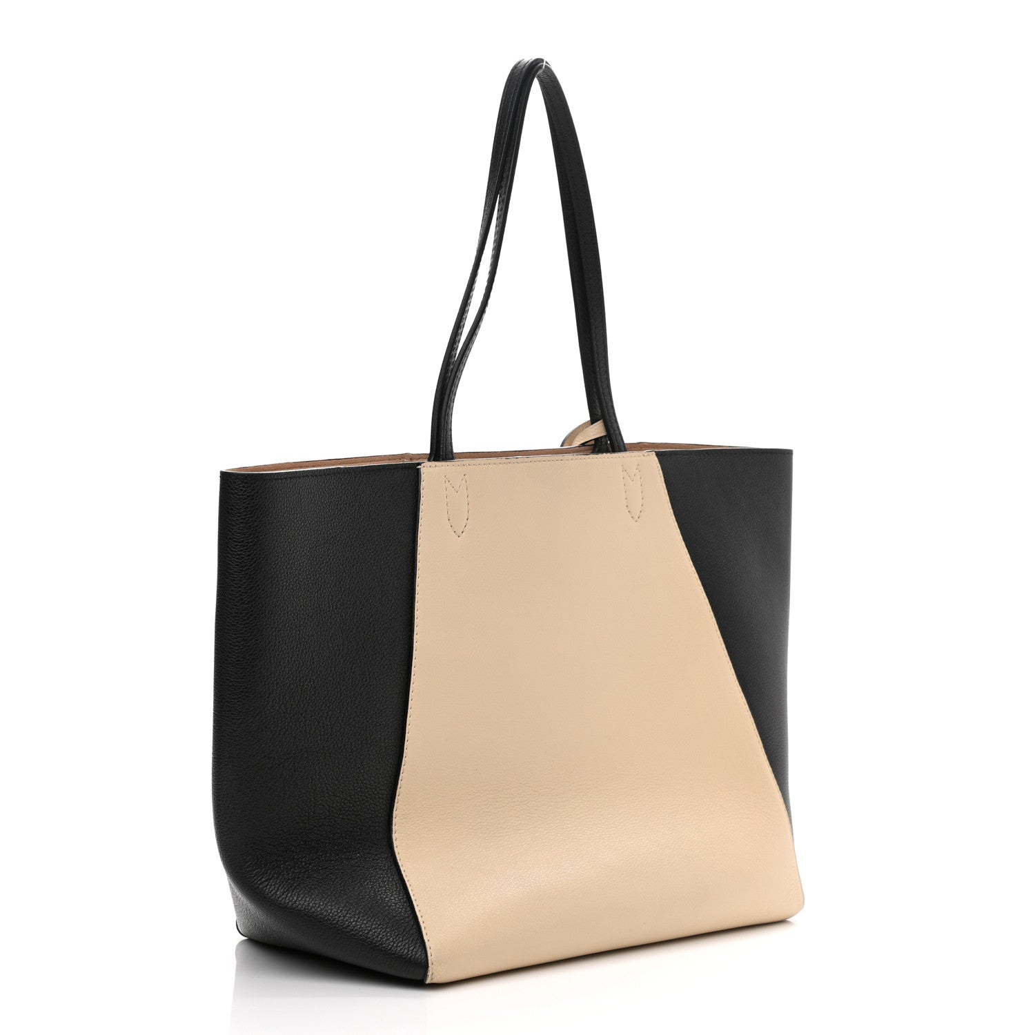 Louis Vuitton Calfskin Lockme Cabas Vanille Black 3 of 13