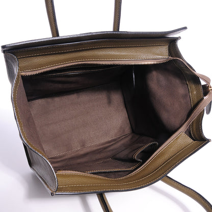 Celine Drummed Calfskin Mini Luggage Jungle 5 of 8