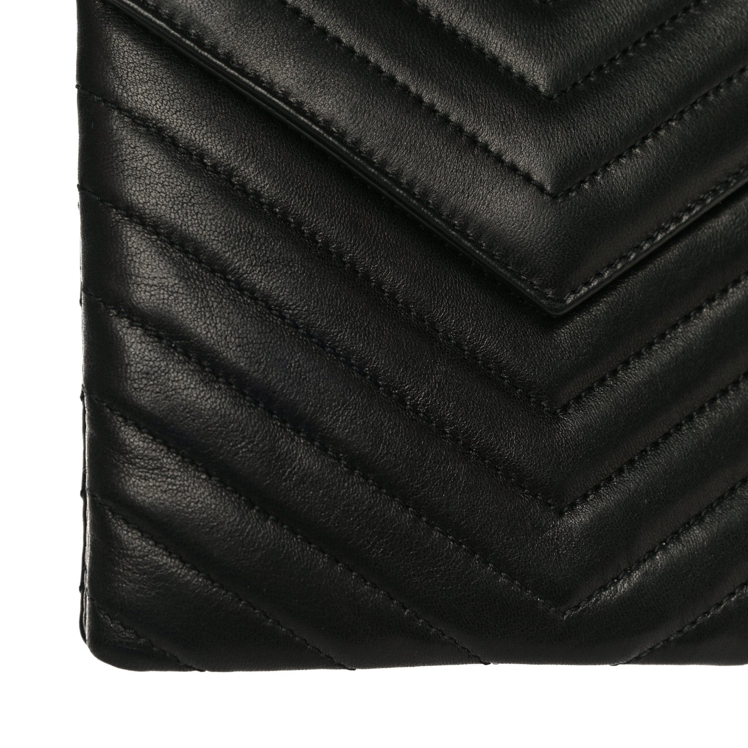 Saint Laurent Lambskin Matelasse Monogram Double Flap Bag Black 14 of 15