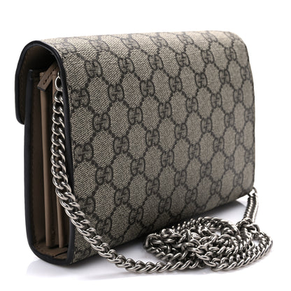 Gucci GG Supreme Monogram Mini Dionysus Chain Wallet Beige Taupe 3 of 8