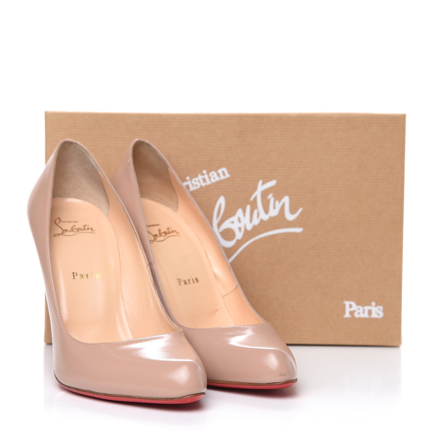 Christian Louboutin Jazz Calfskin Decollete 868 100 Pumps 40.5 Nude 10 of 11