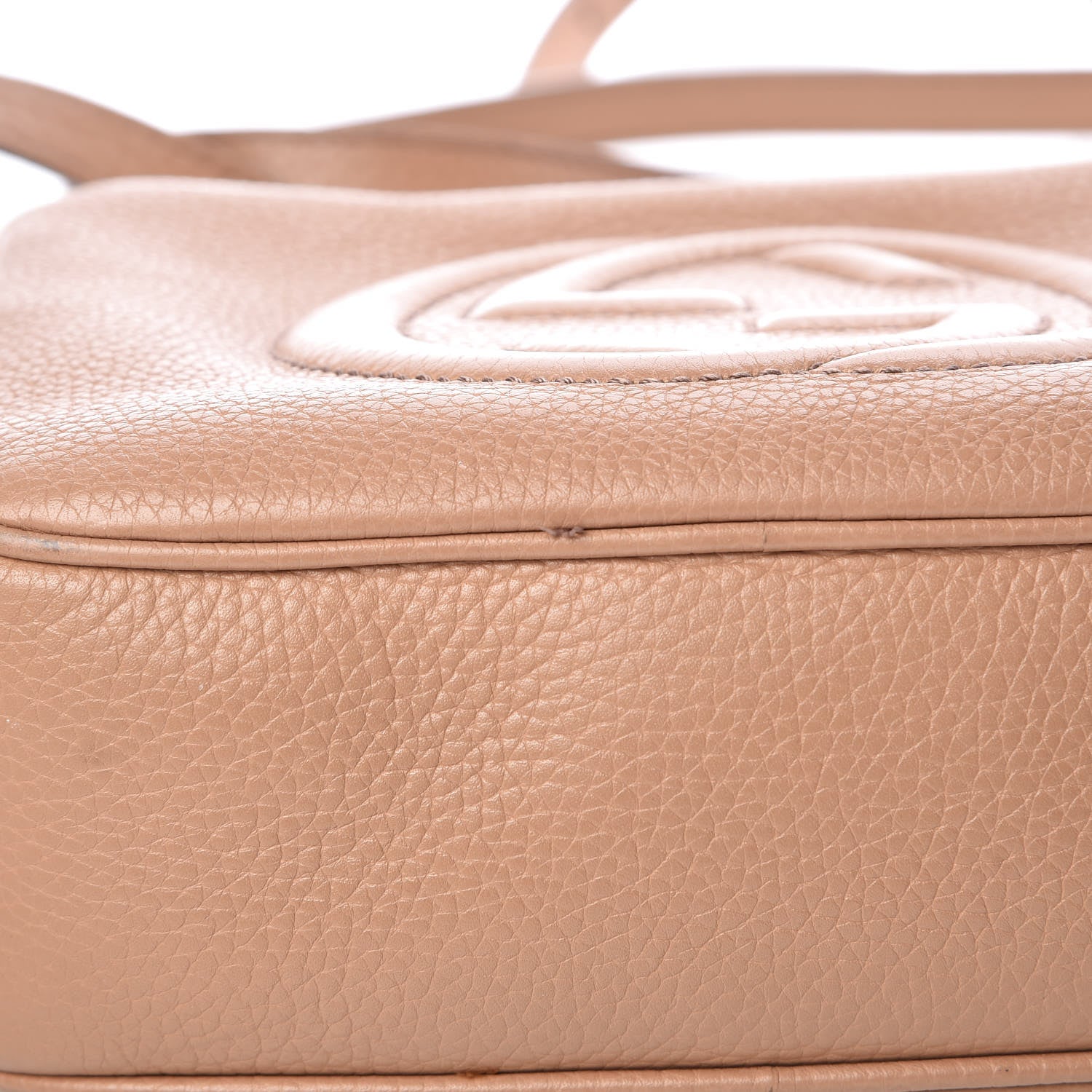 Gucci Pebbled Calfskin Small Soho Disco Bag Camelia 12 of 15