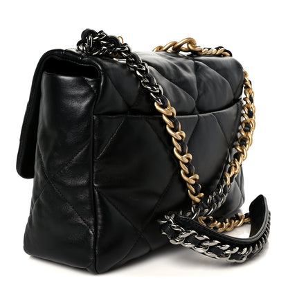 Chanel Lambskin Quilted Large Chanel 19 Flap Black 3 of 10