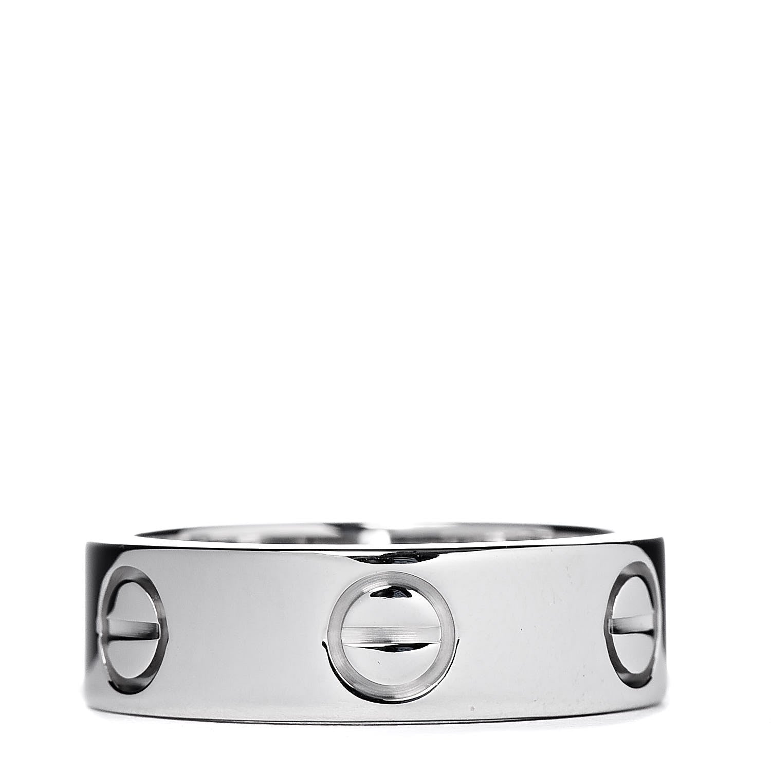 Cartier 18K White Gold 5.5mm LOVE Ring 49 4.75 1 of 5