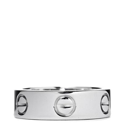 Cartier 18K White Gold 5.5mm LOVE Ring 49 4.75 1 of 5