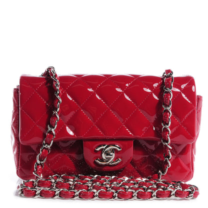 Chanel Patent Quilted Mini Flap Red 1 of 7