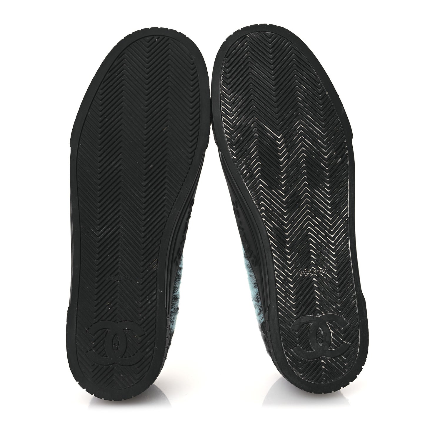 Metallic Tweed Low Top Sneakers 38 Black Multicolor