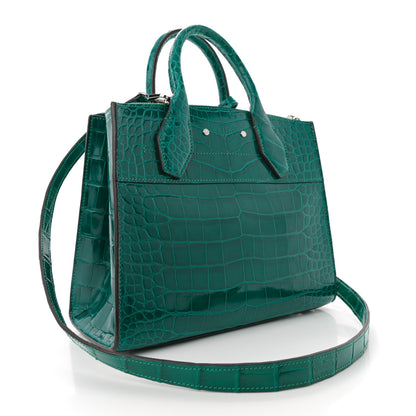 Louis Vuitton Alligator City Steamer PM Emeraude 3 of 9