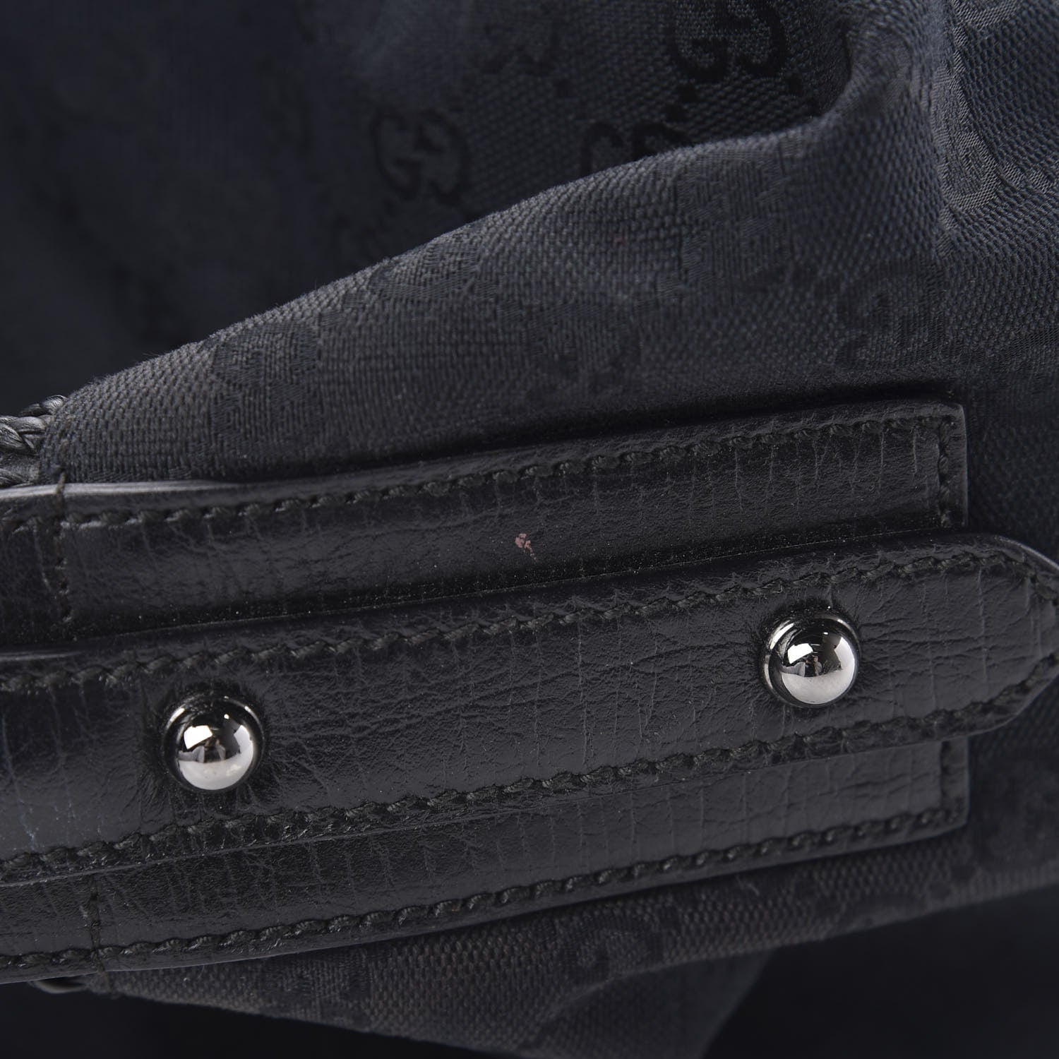 Gucci Monogram Large Horsebit Chain Hobo Black 12 of 12