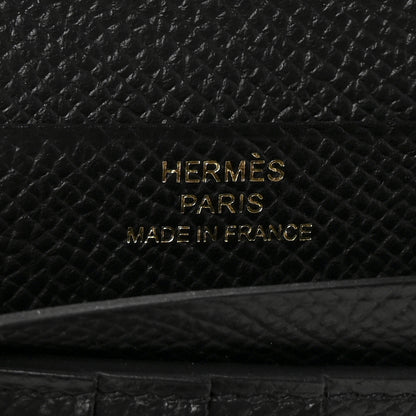 Hermes Epsom Bearn Compact Wallet Black 6 of 7