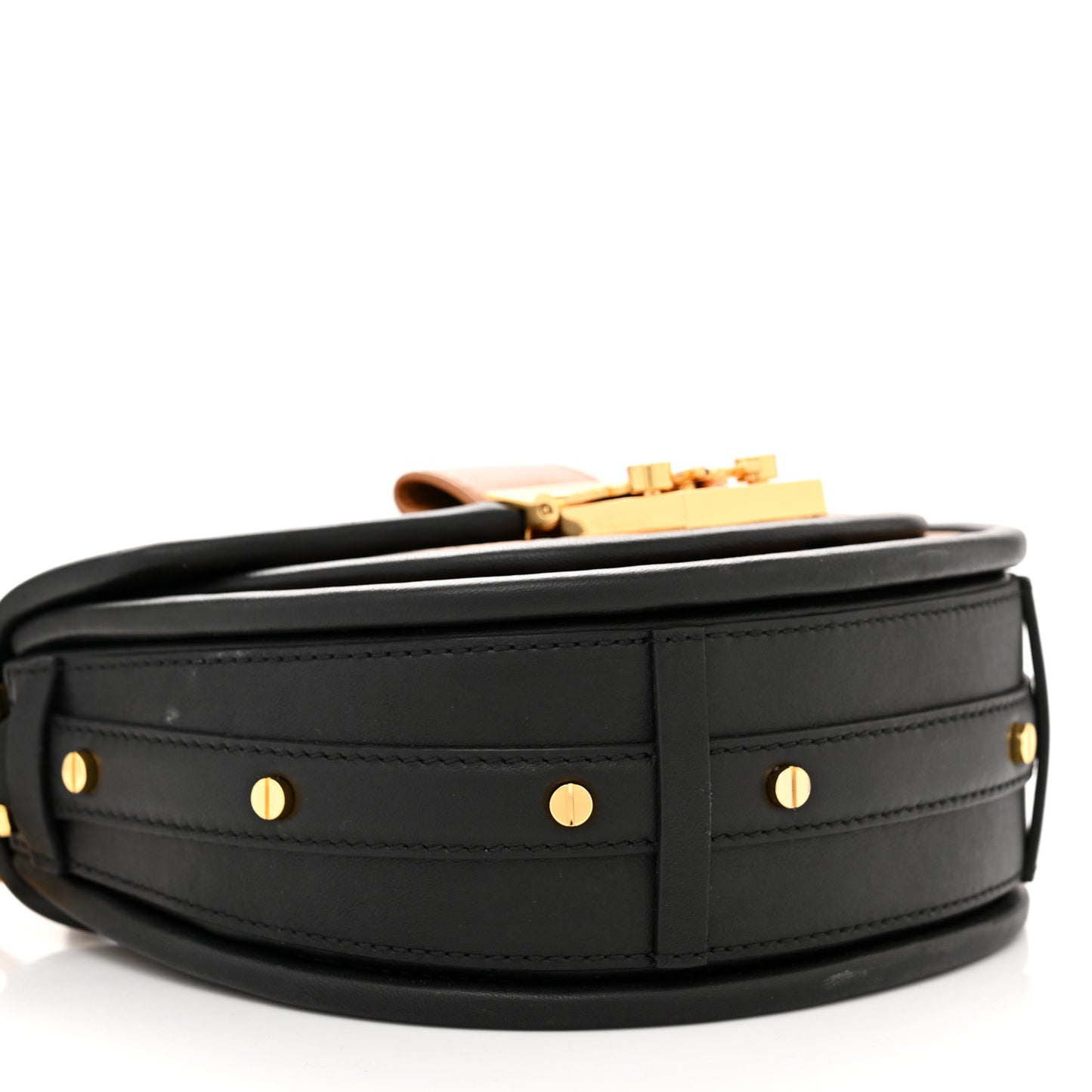 Visetos Mini Patricia Round Crossbody Wallet Cognac Black
