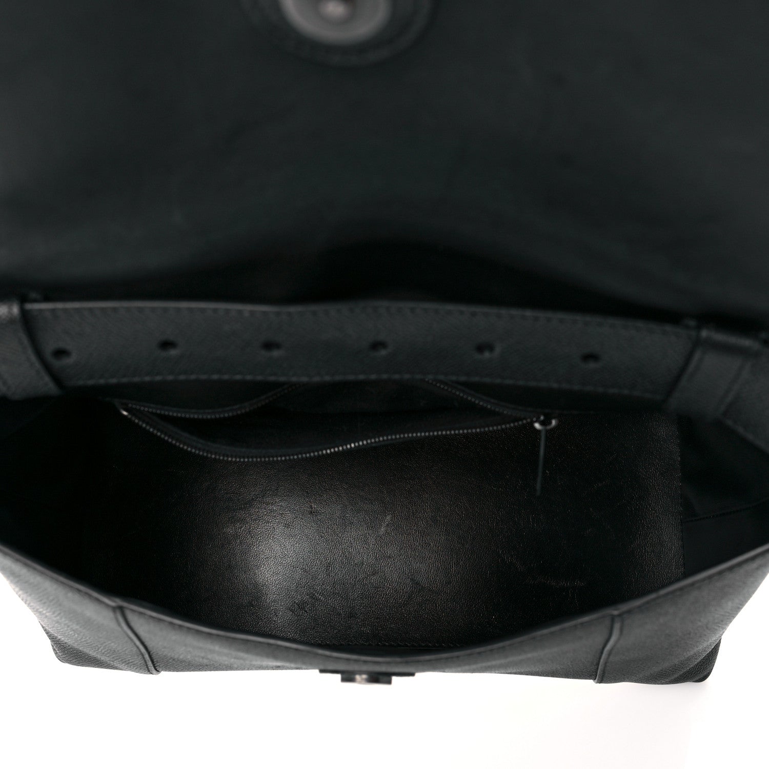 Balenciaga Grained Calfskin Monochrome M Downtown Shoulder Bag Black 5 of 9