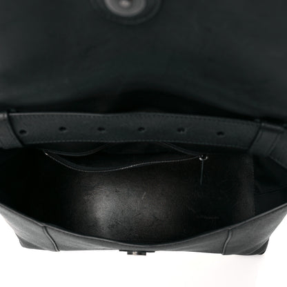 Balenciaga Grained Calfskin Monochrome M Downtown Shoulder Bag Black 5 of 9
