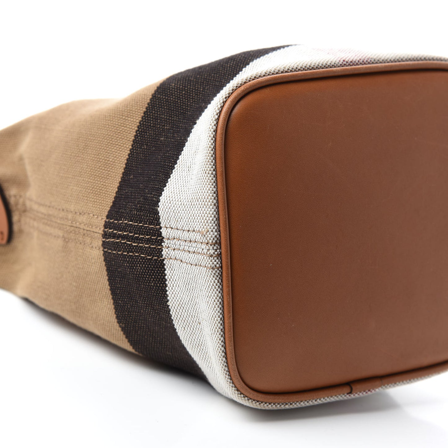 Canvas Check Mini Ashby Tassel Crossbody Saddle Brown