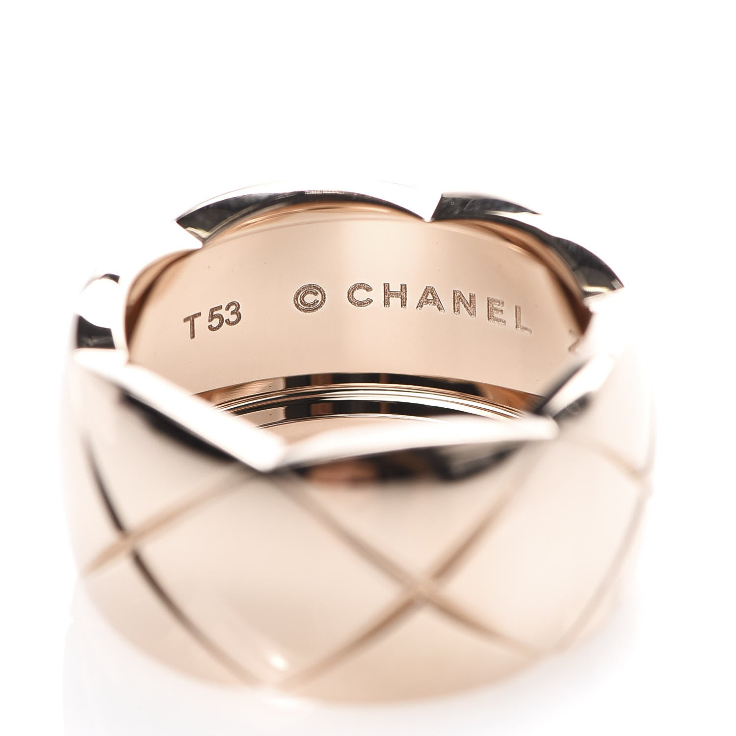 Chanel 18K Beige Gold Large Coco Crush Ring 53 6.25 4 of 5