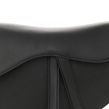 Christian Dior Grained Calfskin Saddle Bag Black 8 of 12