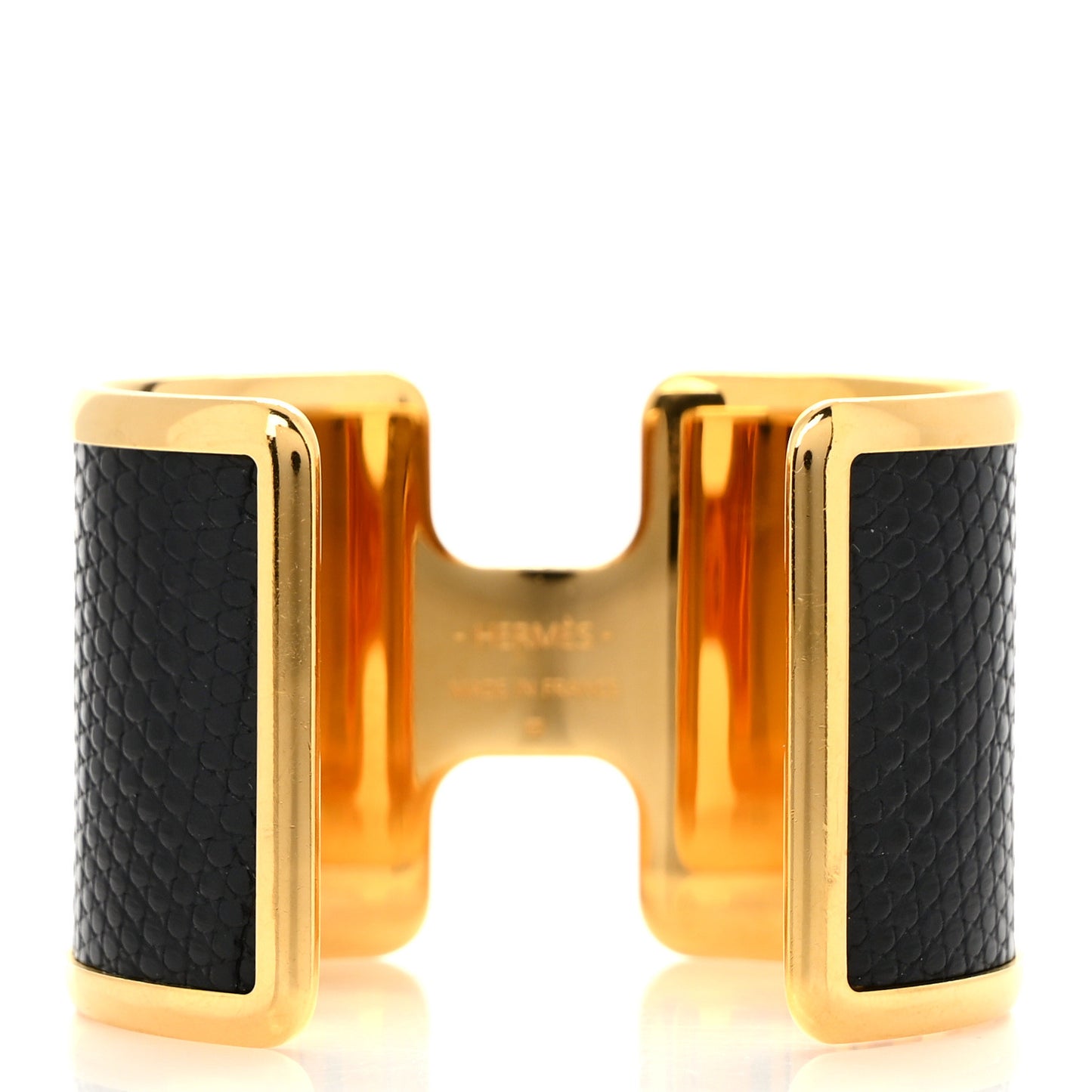Lizard Olympe Cuff Bracelet Black