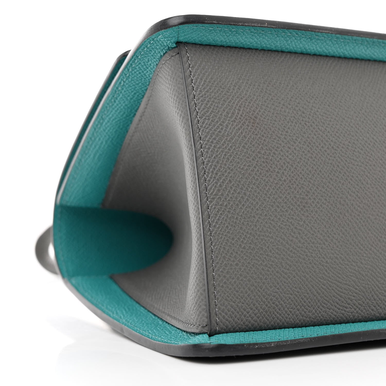 Moynat Carat Calfskin Madeleine Clutch Gray Blue 8 of 9
