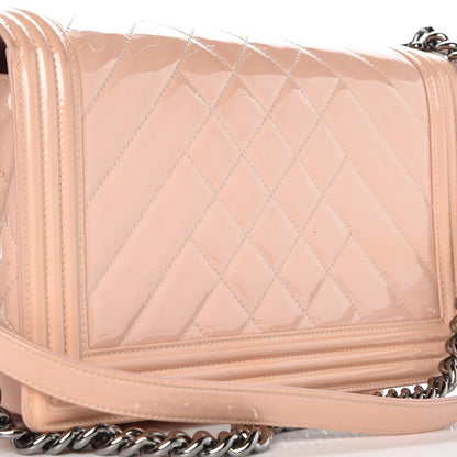 Chanel Patent Chevron New Medium Boy Flap Light Pink 15 of 16