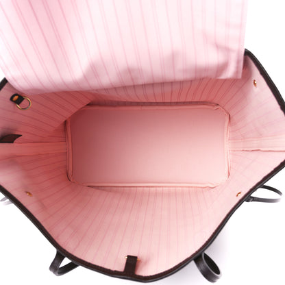 Louis Vuitton Damier Ebene Neo Neverfull MM Rose Ballerine 5 of 14