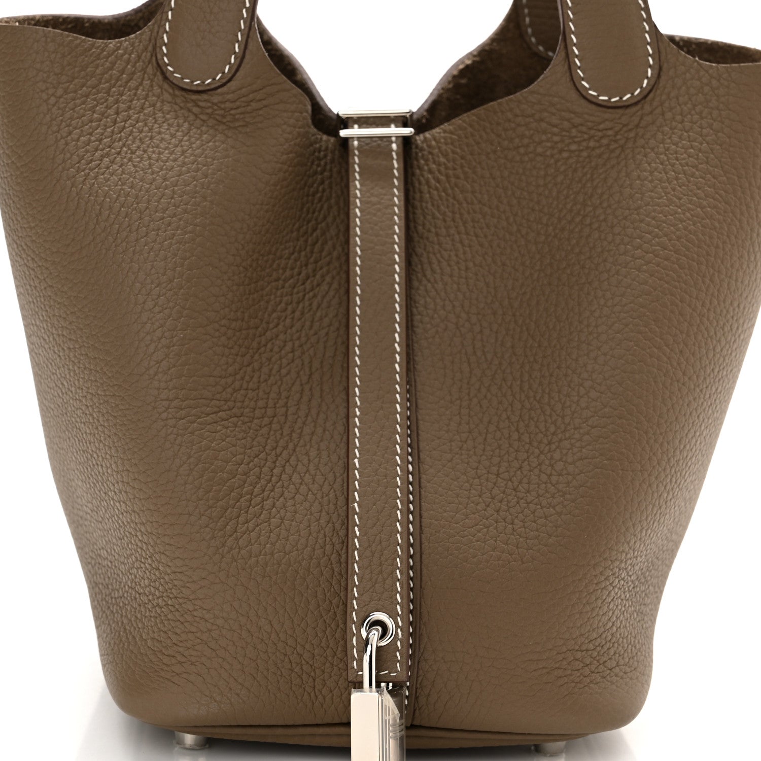 Hermes Taurillon Clemence Picotin Lock 18 PM Etoupe 8 of 11