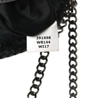 Stella McCartney Crushed Velvet Tiny Falabella Tote Blue 7 of 13