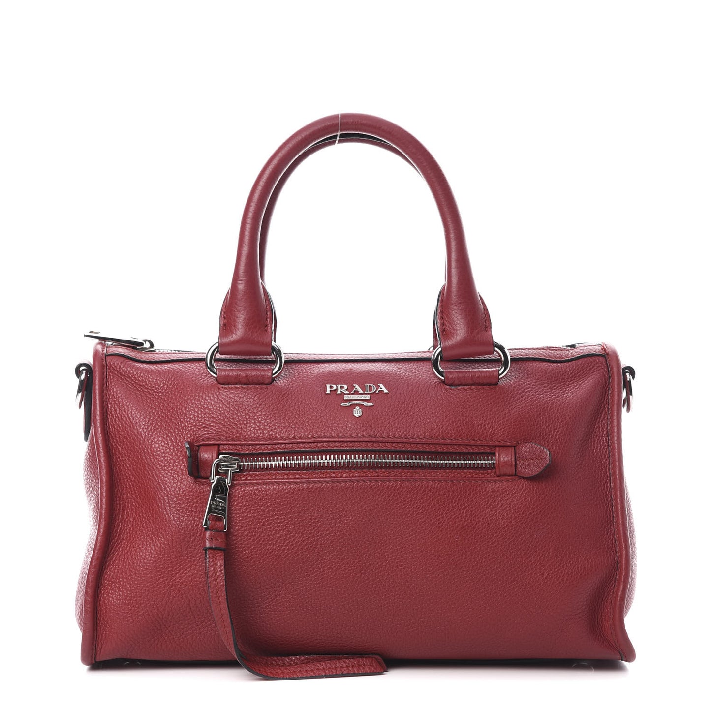 Vitello Phenix Shopping Satchel Rosso