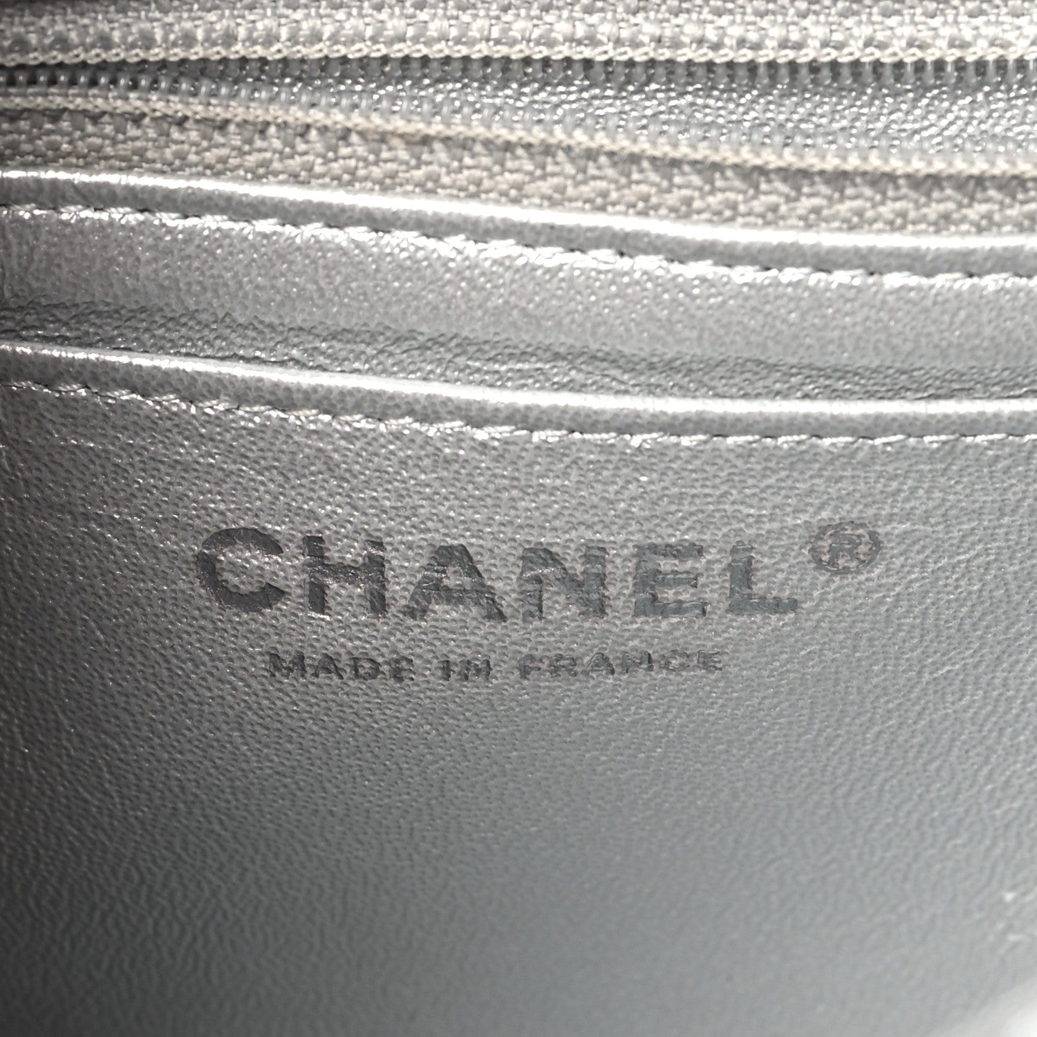 Chanel Metallic Lambskin Quilted Mini Square Flap Silver 6 of 11