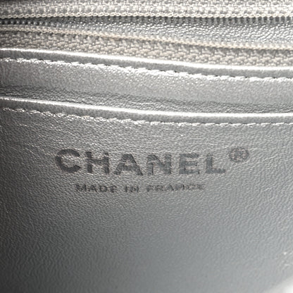 Chanel Metallic Lambskin Quilted Mini Square Flap Silver 6 of 11