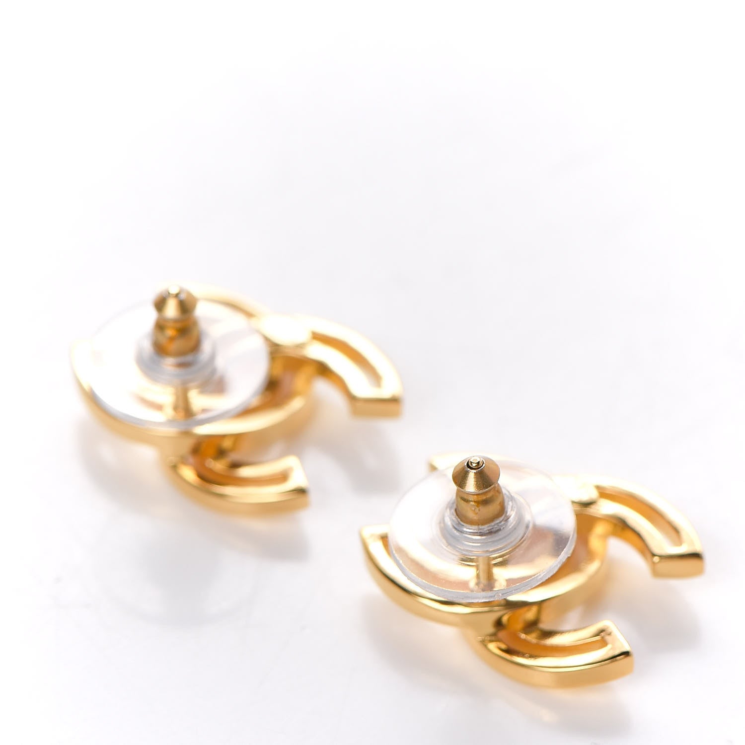 Chanel Metal Obazine CC Earrings Gold 4 of 5