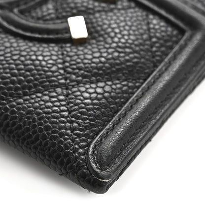 Chanel Caviar Quilted Filigree Card Holder Black 11 of 13