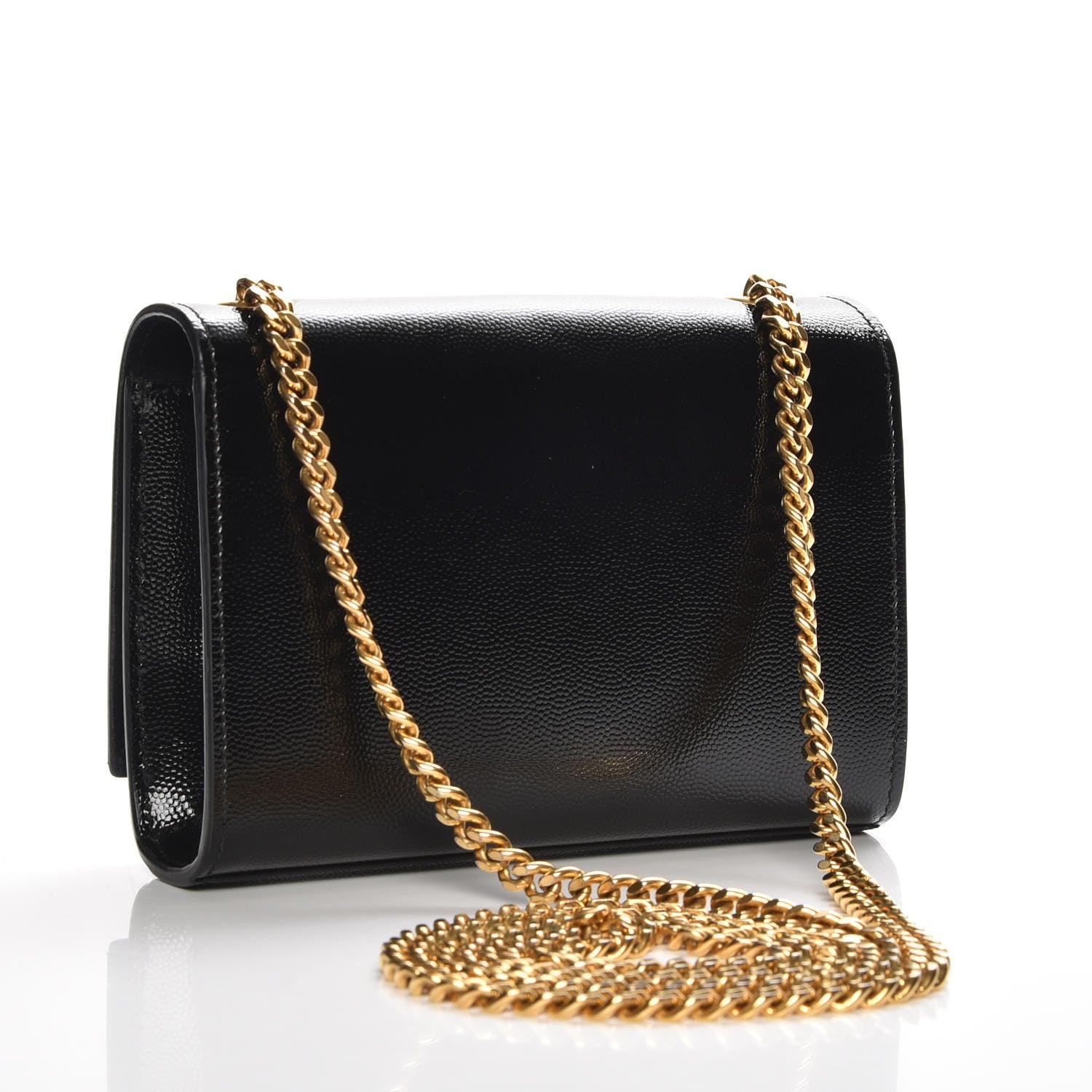 Saint Laurent Grain De Poudre Small Monogram Kate Satchel Black 3 of 6